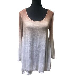 Black Swan Brown and Cream Ombre Tunic GUC S